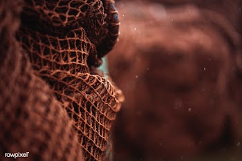 Closeup of red fishing nets | Free  photo - 2329607