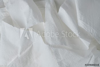 Closeup of toilet paper