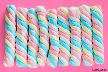 Closeup of twisted marshmallow background