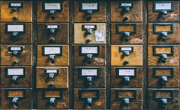 closeup photo of card cabinet