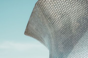 closeup photo of curved building