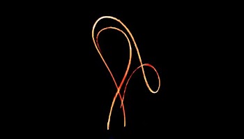 closeup photo of red illustration against black background