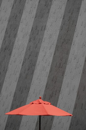 Closeup Photo of Red Patio Umbrella
