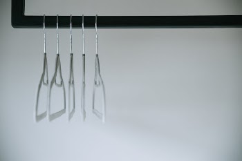Clothe Hangers on a Meta Rack