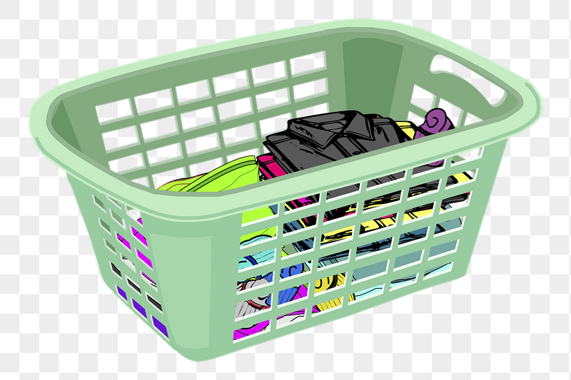 Clothes basket png sticker illustration, | Free PNG - rawpixel