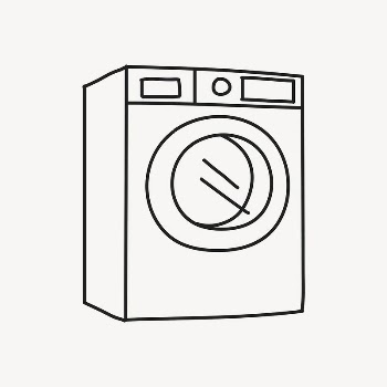 Clothes dryer doodle clipart,  | Free Vector Illustration - rawpixel