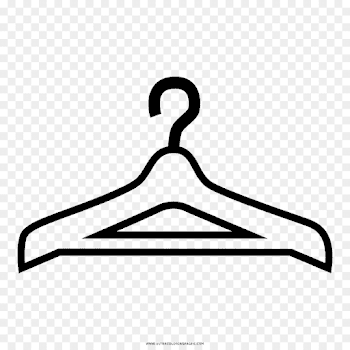 Clothes hanger Drawing Coloring book Black and white Line art ...