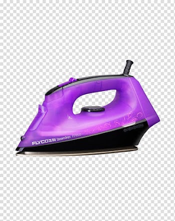 Clothes iron Ironing Clothing Humidifier Steam, Purple Iron transparent background PNG clipart