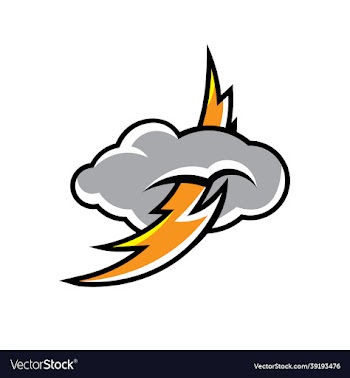 cloud and bolt logo design