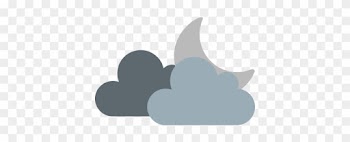 Cloud, And, Moon, Cloudy, Night, Weather Icon - Moon With Clouds Icon