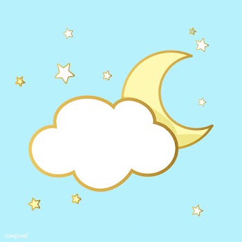 Cloud and moon icon vector | Free stock vector - 515588