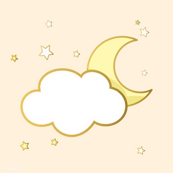 Cloud and moon icon vector | Free stock vector - 515627
