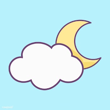 Cloud and moon icon vector | Free stock vector - 515629
