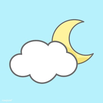 Cloud and moon icon vector | Free stock vector - 515637