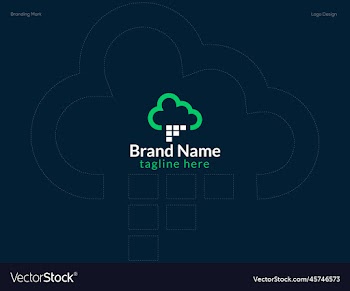 cloud and pixel logo design free