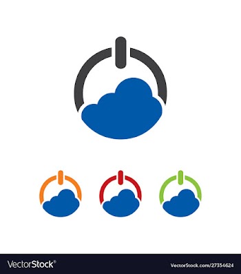 Cloud and power vector image