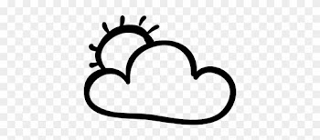 Cloud And Sun Hand Drawn Outlines Vector - Icon
