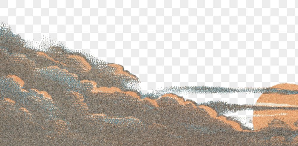 Cloud border png, sunset collage | Free PNG - rawpixel