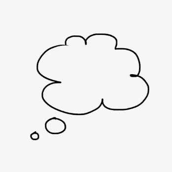 Cloud bubble doodle clipart, copy | Free PSD - rawpixel