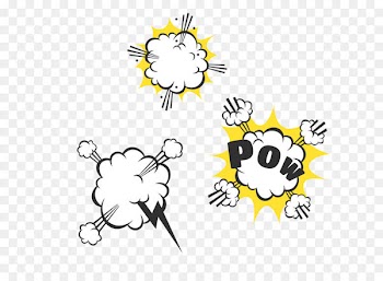 Cloud Bubble Lightning - POW Comics explosion bubble 
