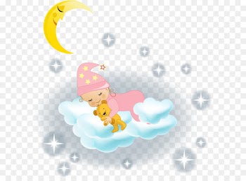 Cloud Clip art - Baby sleeping in the clouds vector 