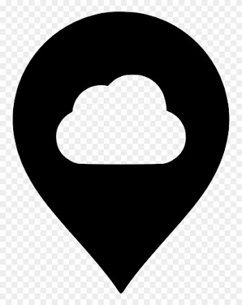 Cloud Clip Art Outline - Map Marker Alt