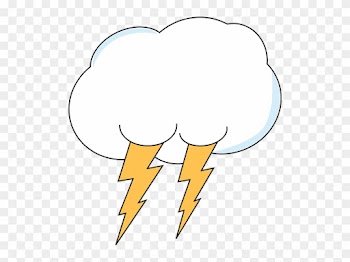 Cloud Clip Art - White Cloud Lightning
