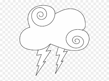 Cloud - Clipart - Black - And - White - Black And White Clipart Thunderstorm
