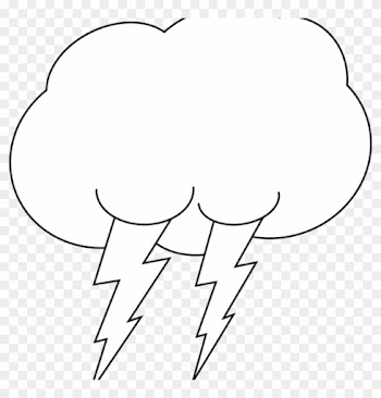 Cloud Clipart Black And White Black And White Lightning - Lightning Clipart Black And White