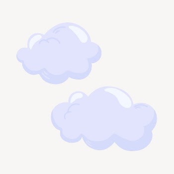 Cloud clipart, cute cartoon illustration | Free PSD Illustration - rawpixel