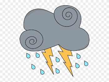 Cloud Clipart Of Rain, Lighting And Gray - Cloud