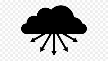Cloud Clipart Silhouette - Color