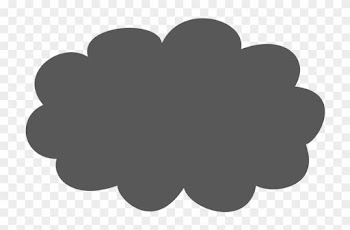 Cloud Clipart Silhouette - Nube Con Relampago Png
