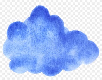 Cloud Clipart Watercolor - Purple Blue Watercolor Png