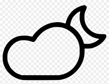 Cloud Cloudy Weather Night Moon Svg Png Icon Free Download - Cloud