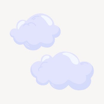 Cloud collage element, cute cartoon | Free Vector Illustration - rawpixel