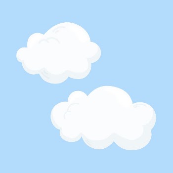 Cloud collage element, cute cartoon | Free Vector Illustration - rawpixel