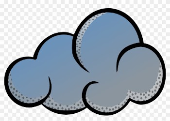 Cloud - Coloured - Regen Clipart