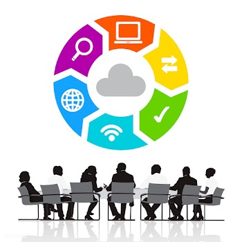 Cloud computing business meeting | Free stock vector - 393994