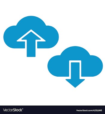 cloud computing concept download upload
