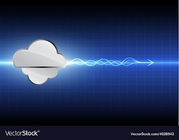  					Cloud computing technology background vector image														