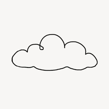 Cloud doodle clipart, simple design | Free PSD - rawpixel