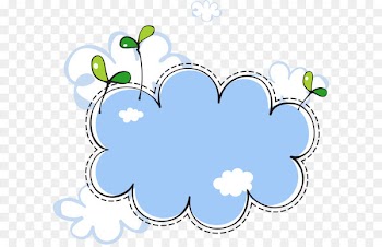 Cloud Euclidean vector Clip art - Seedlings clouds border 