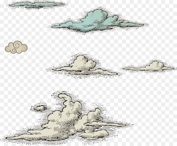 Cloud Euclidean vector Illustration - Vector clouds pen drawing 