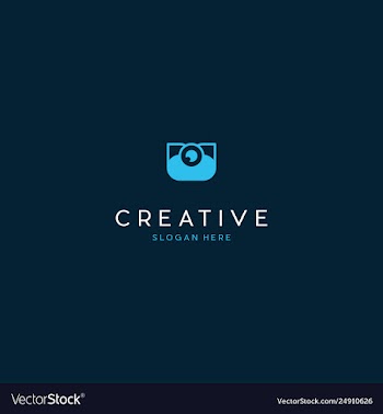 Cloud eye photography creative techno logo vector image