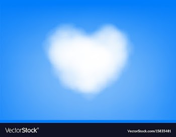 Cloud heart shape scene vector image