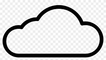 Cloud Icon Flat Base - Cloud Icon Black And White