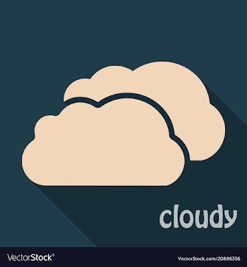 Cloud icon in flat style isolated on color vector image