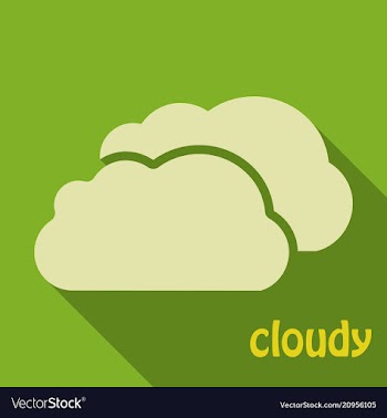 Cloud icon in flat style isolated on color vector image