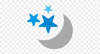 Cloud Icon - Moon And Stars Vector